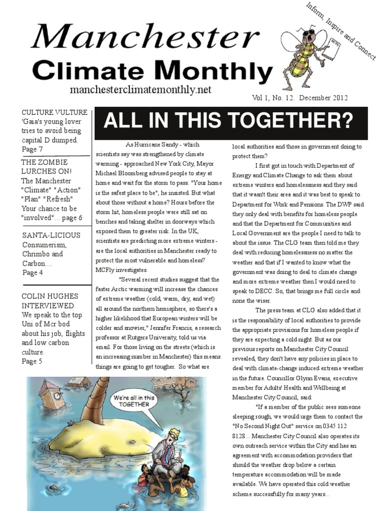 Manchester Climate Action Update December | PDF | Homelessness | Manchester