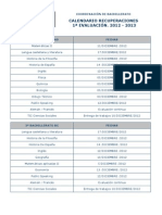 Calendario Recuperaciones 1eval