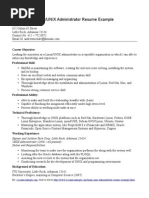 Linux Unix Administrator Resume Example by e Resume Sample