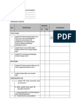 Checklist Di Tingkat TPS Fakultas