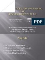 Best Practices For Upgrading To SAP BI 4.0