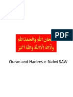 Quran and Hadees-E-Nabvi SAW