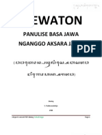 Wewaton Panulise Basa Jawa Nganggo Aksara Jawa (Padmasoekotjo)