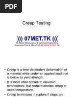 Creep Testing