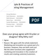 Principle & Practices of Marketing Management