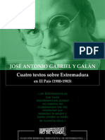 José Antonio Gabriel y Galán, Cuatro Textos Sobre Extremadura en El País (1980-1983)