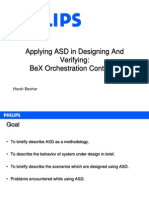 Applying Asd in Designing and Verifying: Bex Orchestration Controller