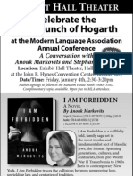 Random House Hogarth Launch Invite From The Chronicle Review December 21, 2012 Issue