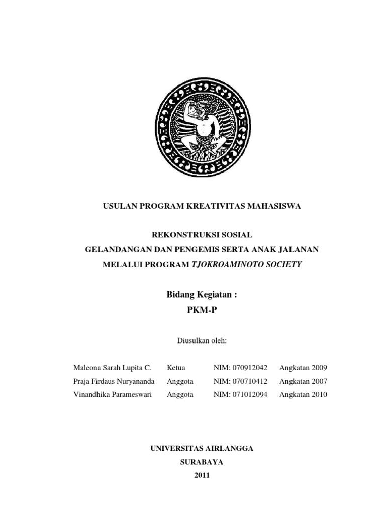 Proposal Pkm Penelitian Didanai 2011
