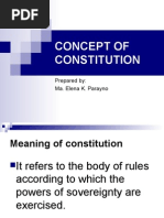 Concept of Constitution