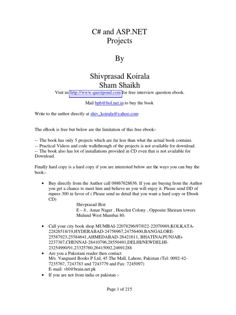 C Sharp Projects | PDF | Art