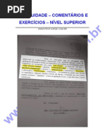 Problemas na construção do texto jurídico.