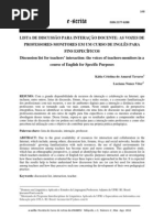 TAVARES e VITER. Lista de discussão para interação docente