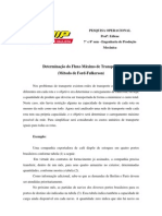 Determinaçao Fluxo Maximo de Transporte