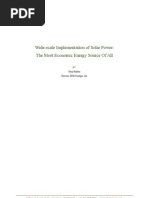 Wide-Scale Implementation of Solar Power: The Most Economic Energy Source of All