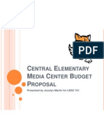 Central Elementary Media Center Budget Proposal Presentation