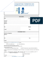 2009 Bulletin D'inscription Formation IJTI Process Niveau 2