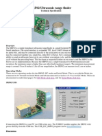 SRF02 Ultrasonic Range Finder: Technical Specification