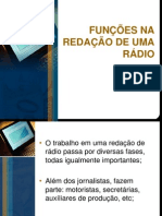 FUNÇÕES NA REDAÇÃO DE UMA RÁDIO - Aula 1