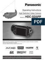 Panasonic HDC-SD5 User Guide