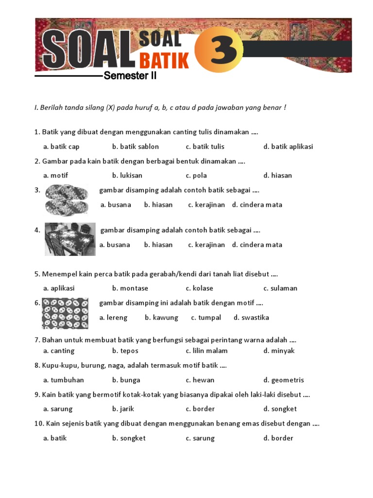  Contoh  Gambar Hiasan  Batik  Simak Gambar Berikut