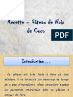 Recette - Gateâu de Noix de Coco