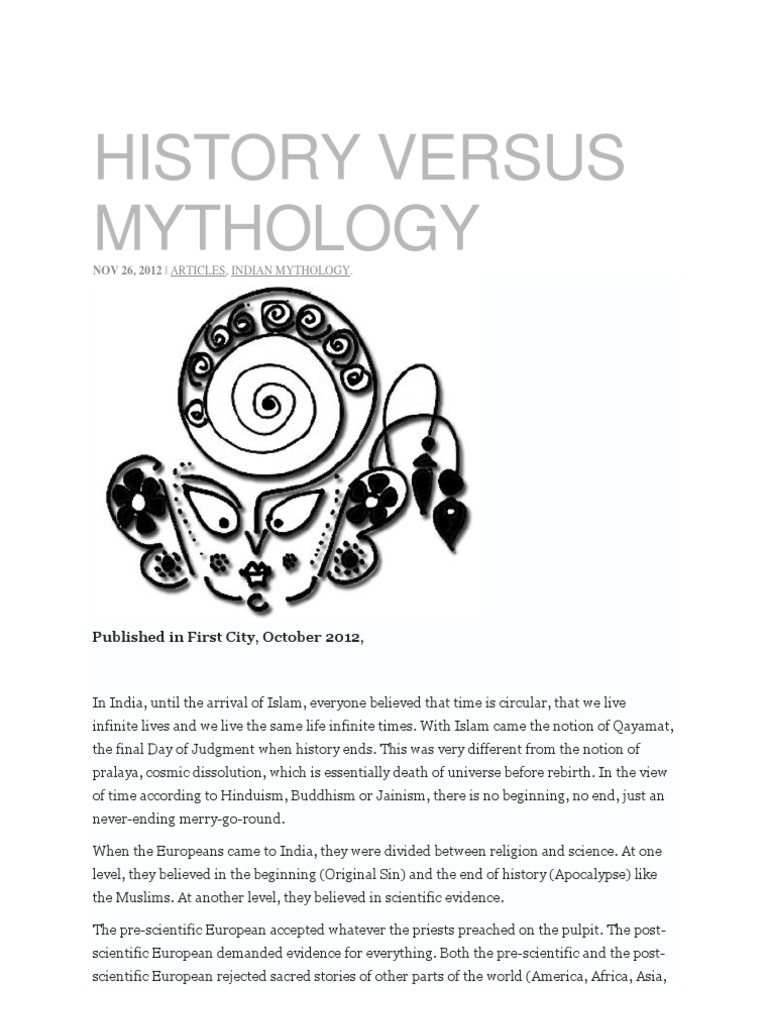 History Versus Mythology Pdf Mythology Science