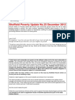Sheffield Poverty Update No 23 December 2012