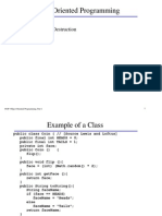 Object-Oriented Programming: Classes Object Creation and Destruction Equality