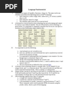 JAVA Language Fundamentals