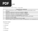 Grelha de observação ensino básico