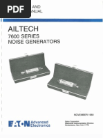 Ailtech 7600 Series Noise Generator ~ Operation and Service Manual, 11-1980.