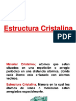 1.3 ESTRUCTURA CRISTALINA