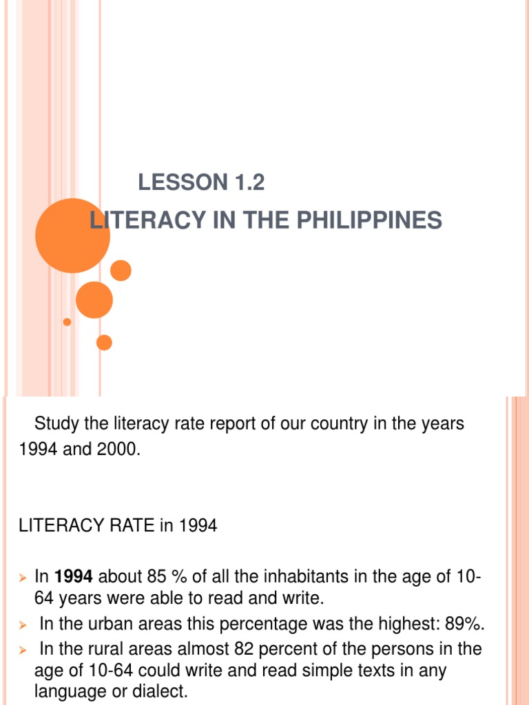 Literacy Status in the Philippines 2024 | PDF | Literacy ...