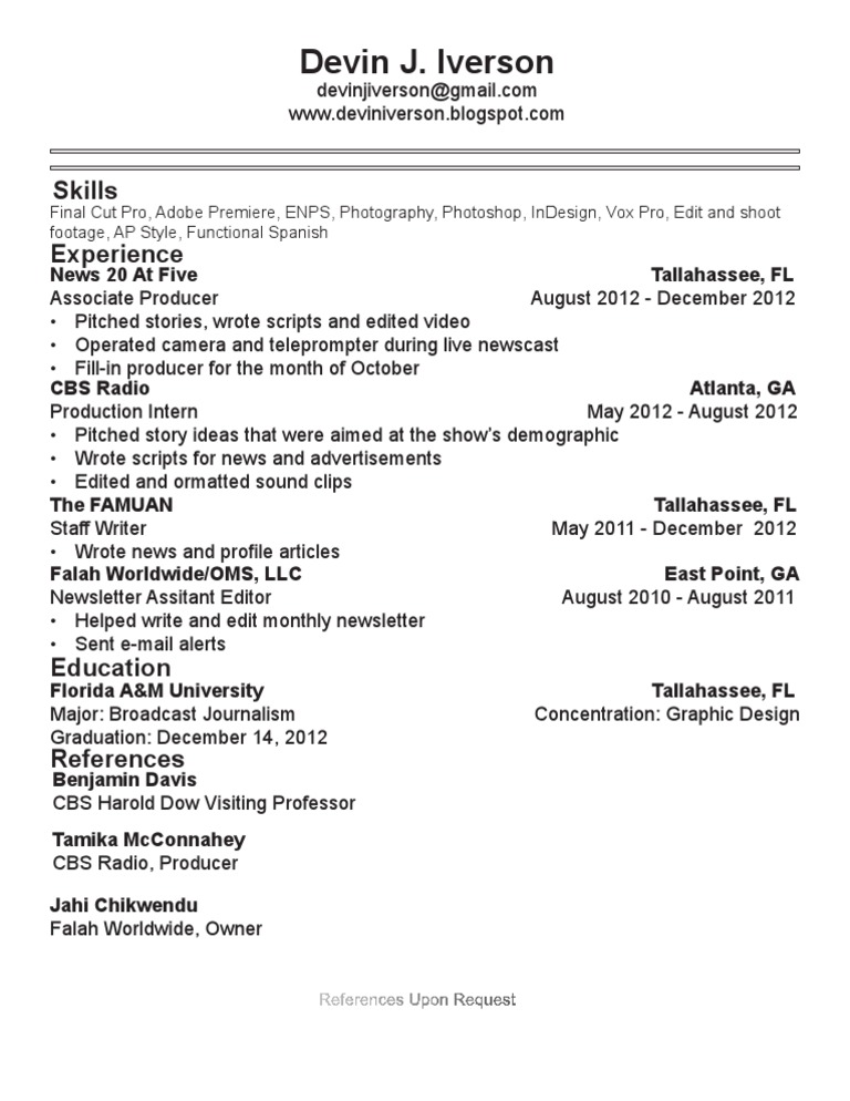 Online Resume | PDF