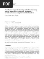 Download The Effects of TAI and STAD Cooperative Learning on Elementary Students Mathematics Achievement by Nurwahidah Hasanuddin SN115554164 doc pdf