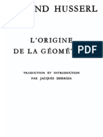 DERRIDA, Jacques - Introduction à  "L'Origine de la Géométrie" de Edmund Husserl