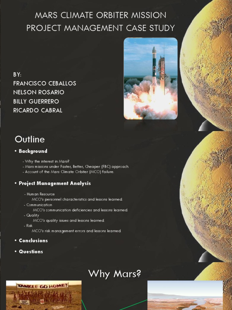 Mars Climate Orbiter Project Management Analysis | Risk Management