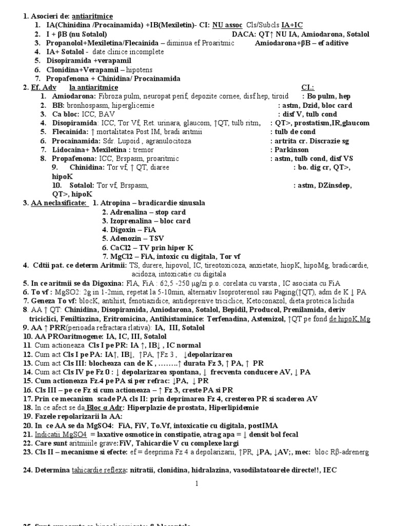Farmaco - Grile 1 | PDF