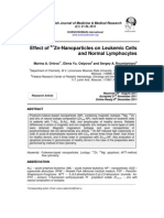 Effect of 67 Zn-Nanoparticles On Leukemic Cells and Normal Lymphocytes