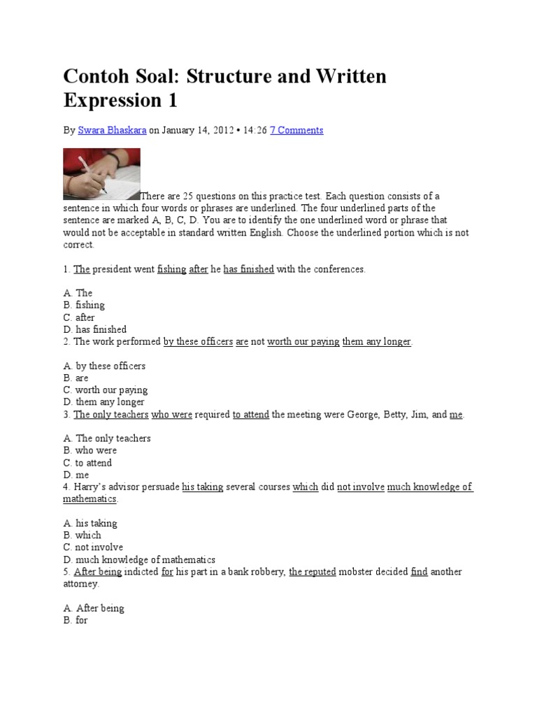 Contoh Soal Pre Test Dan Post Test Bahasa Inggris