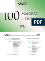 Pesquisa CNJ 100 maiores litigantes - 2012