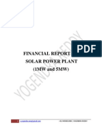 FINANCIAL REPORT ON power plant (5 and 1 MW)