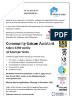 Career Opportunity - Hightown Community Liaison Assistant