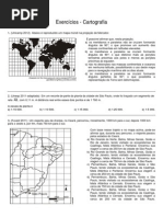 Exercícios Cartografia
