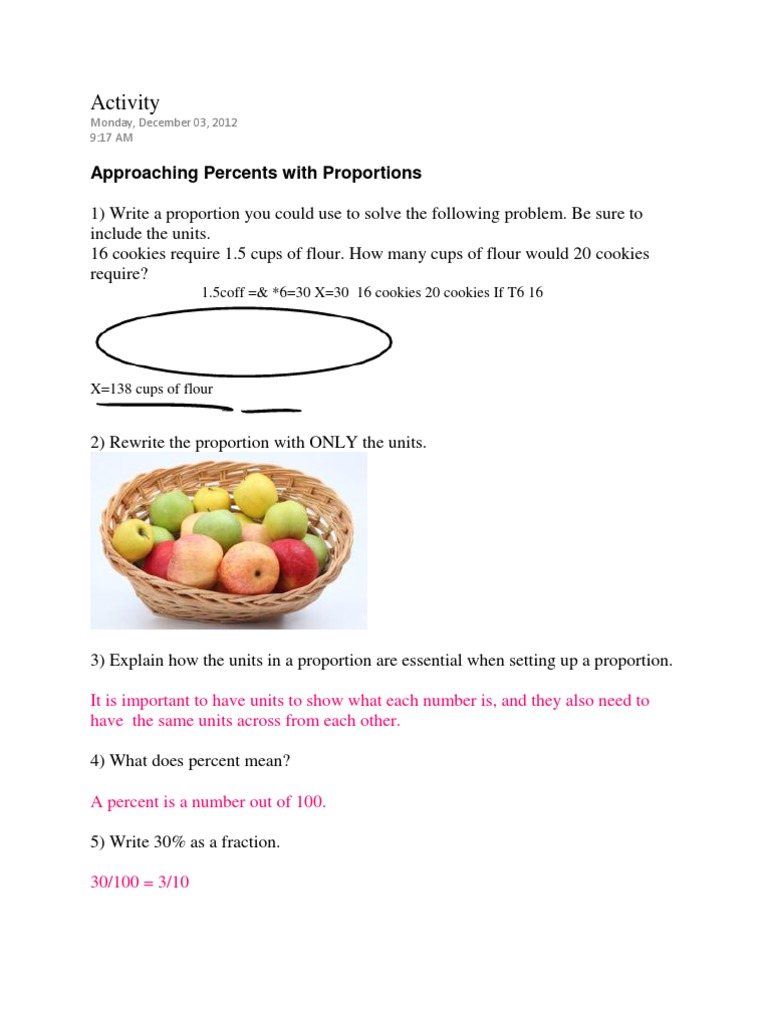 Using Proportions to Understand Percents | PDF