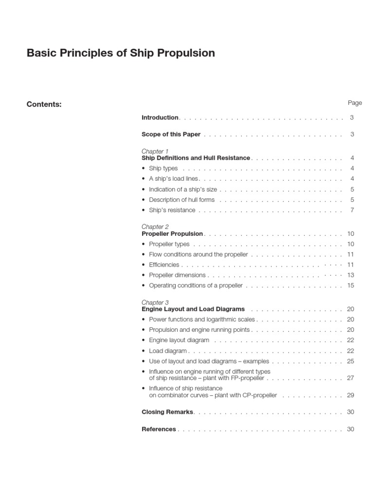 Principles of Ship Propulsion Explained | PDF | Tonnage | Ships