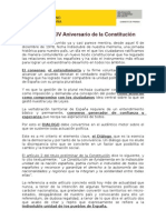 Discurso del Delegado del Gobierno en Ceuta, Francisco A. González en el  XXXIV Aniversario de la Constitución