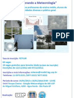 Curso "Explorando A Meteorologia": de 14 de Janeiro A 18 de Janeiro de 2013. Inscrições Até 7 de Dezembro de 2012!!!