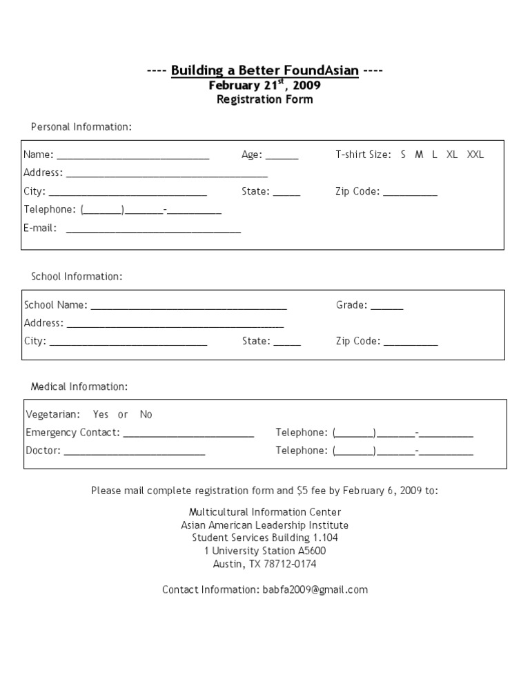 Registrationform 1 | PDF